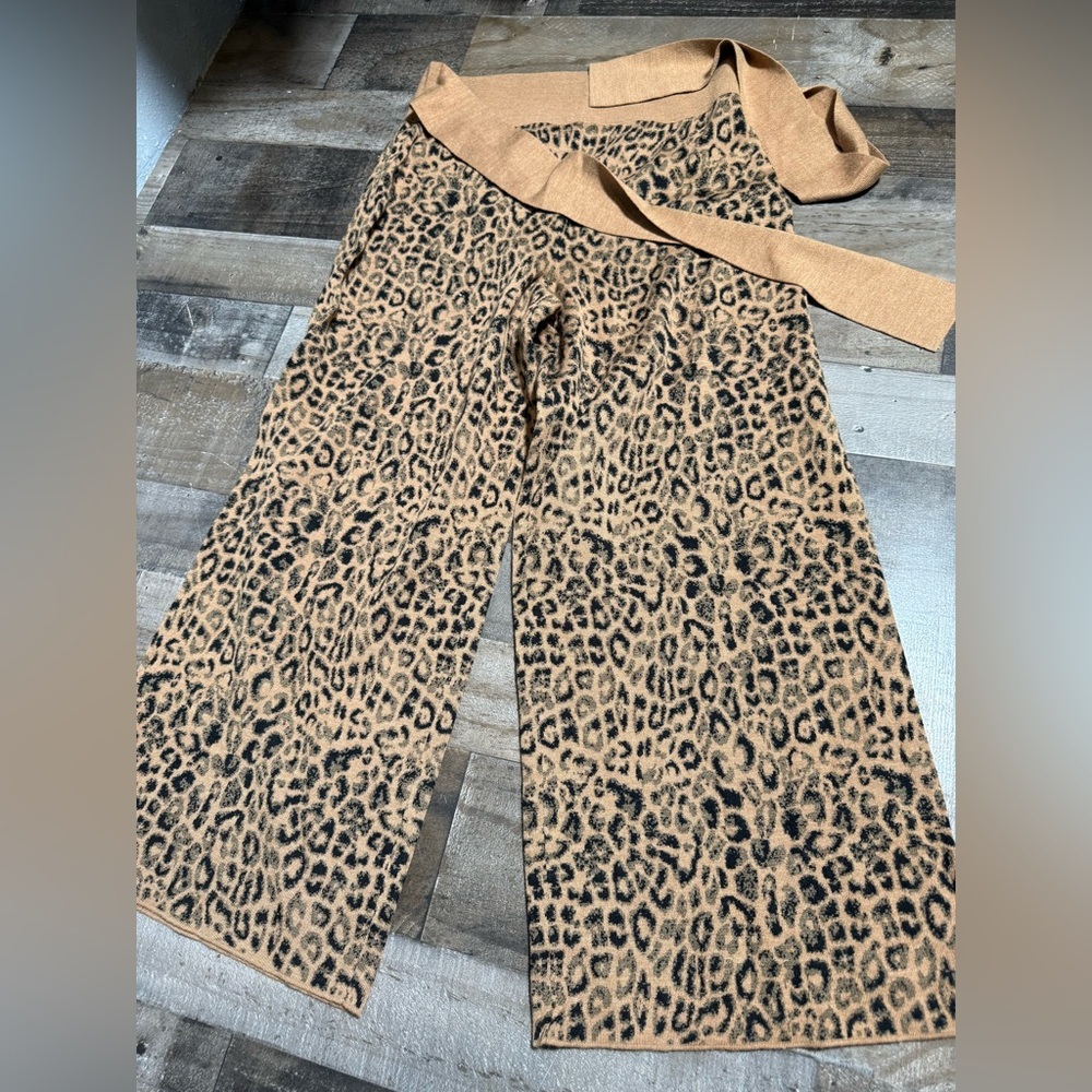 Anthropologie Moth Wool Blend Front Tie Pants-‎ Medium